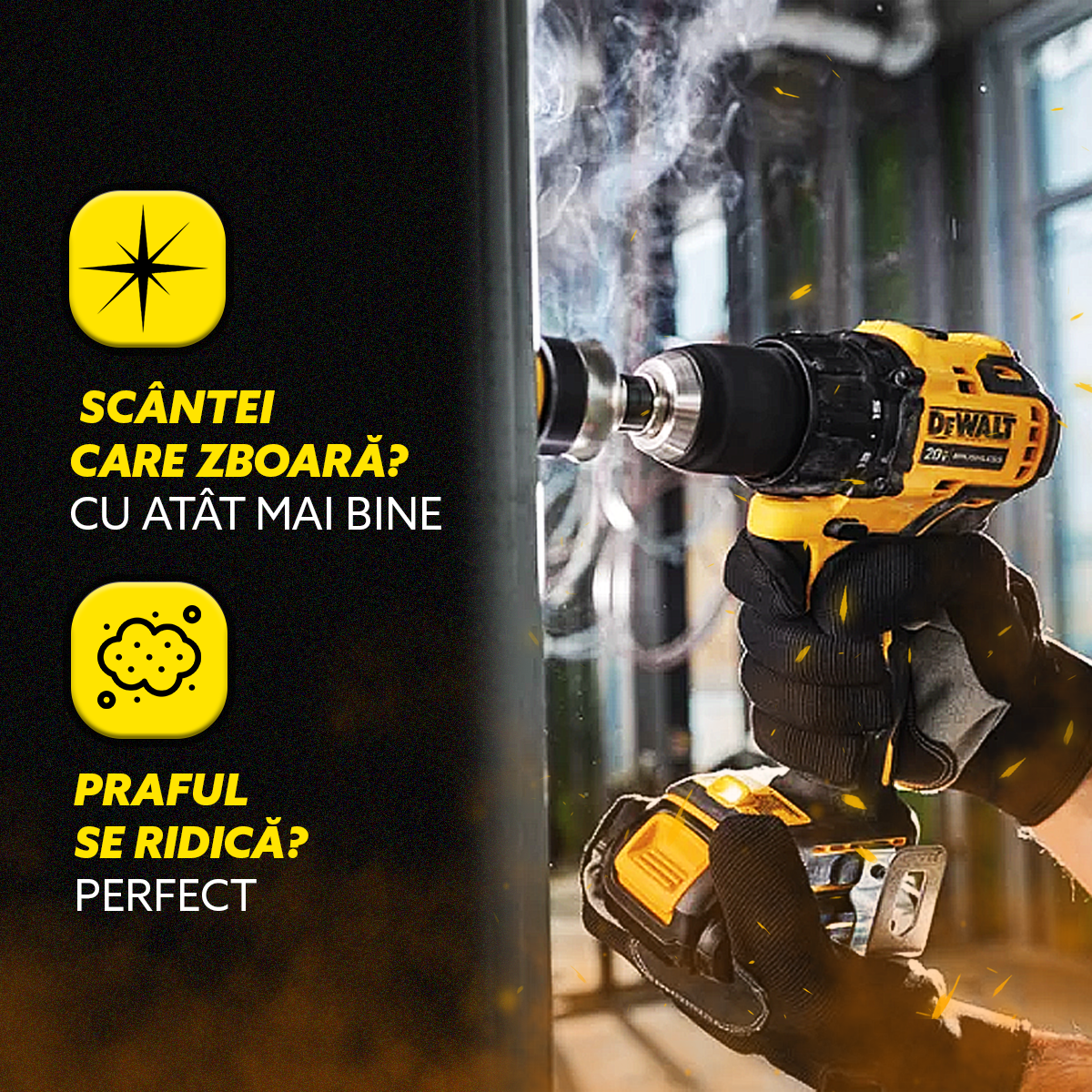 Kit Original DWT Burghiu cu Impact Puternic